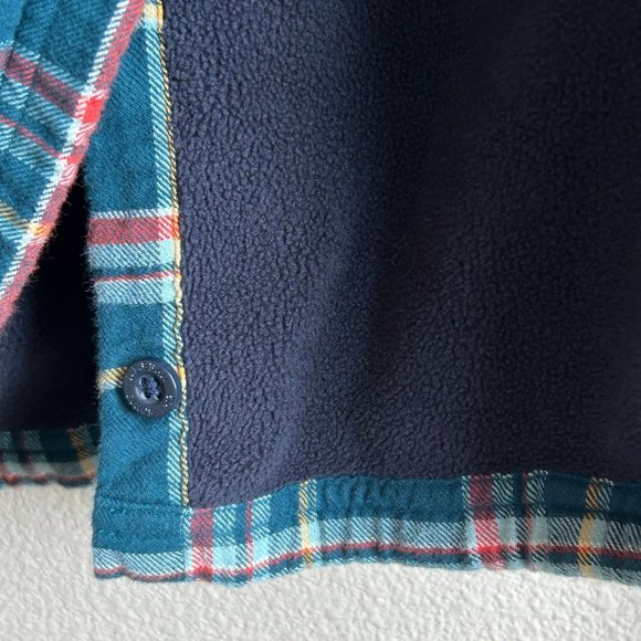 LL Bean Men Fleece Lined Shacket Size L Regular Traditional Fit Plaid Multicolor - Picture 10 of 12
